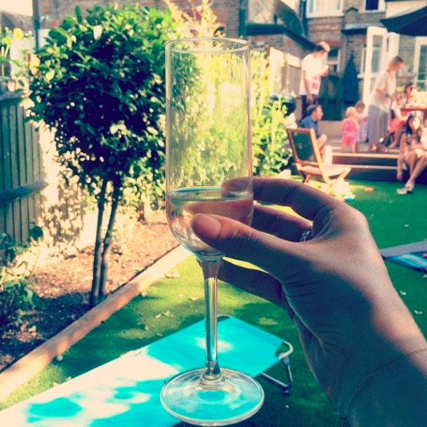 Cheers! Prosecco at BBQ