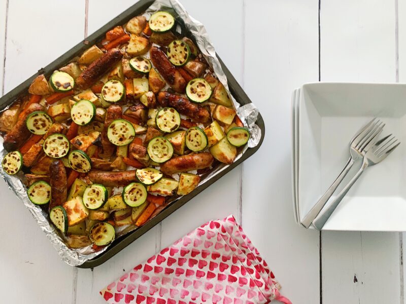 Hearty Sausage Tray Bake – My Current Favourite Family Meal